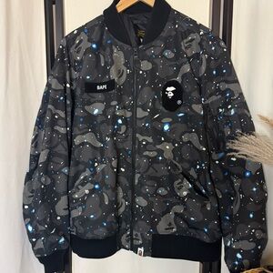 BAPE Bathing Ape Space Camo Bomber Jacket